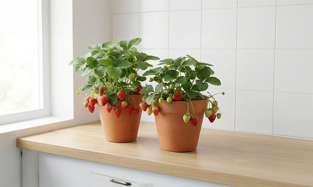 Saksıda Çilek Bakımı