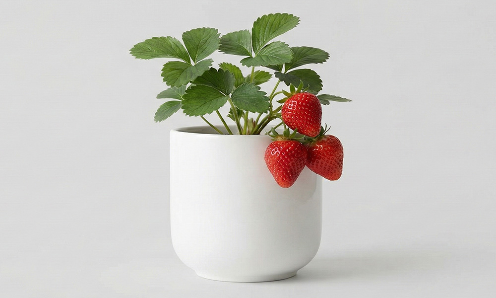Saksıda Meyveli Çilek